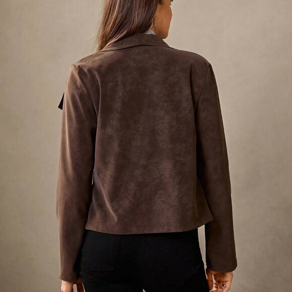 chocolate brown western Boho Vibe casual jacket - Picture 5 of 8